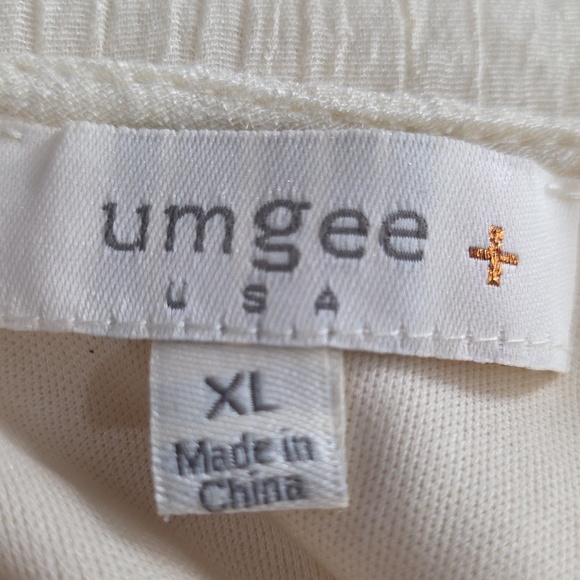 Umgee Floral Embroidered Mini Dress Bell Sleeve Beige Boho Womens Size XL - Picture 10 of 12